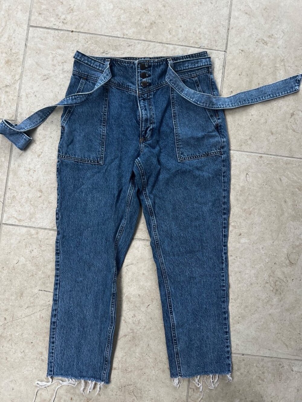 Abercrombie & Fitch Y2K Button up denim Jeans Waste-tie size 10/30